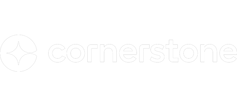 Cornerstone OnDemand white logo