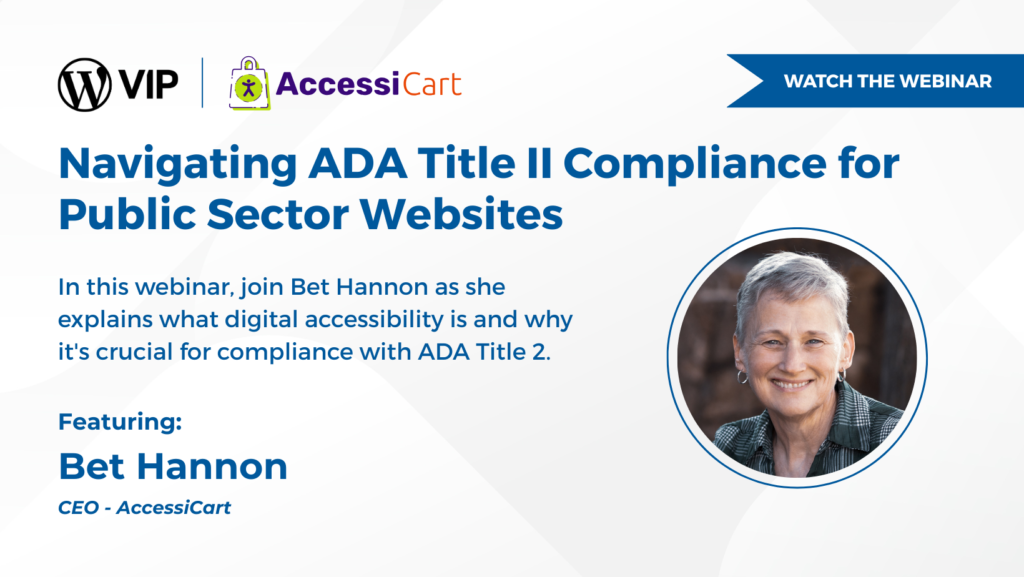 Navigating ADA Title II Compliance for Public Sector Websites Webinar Graphic